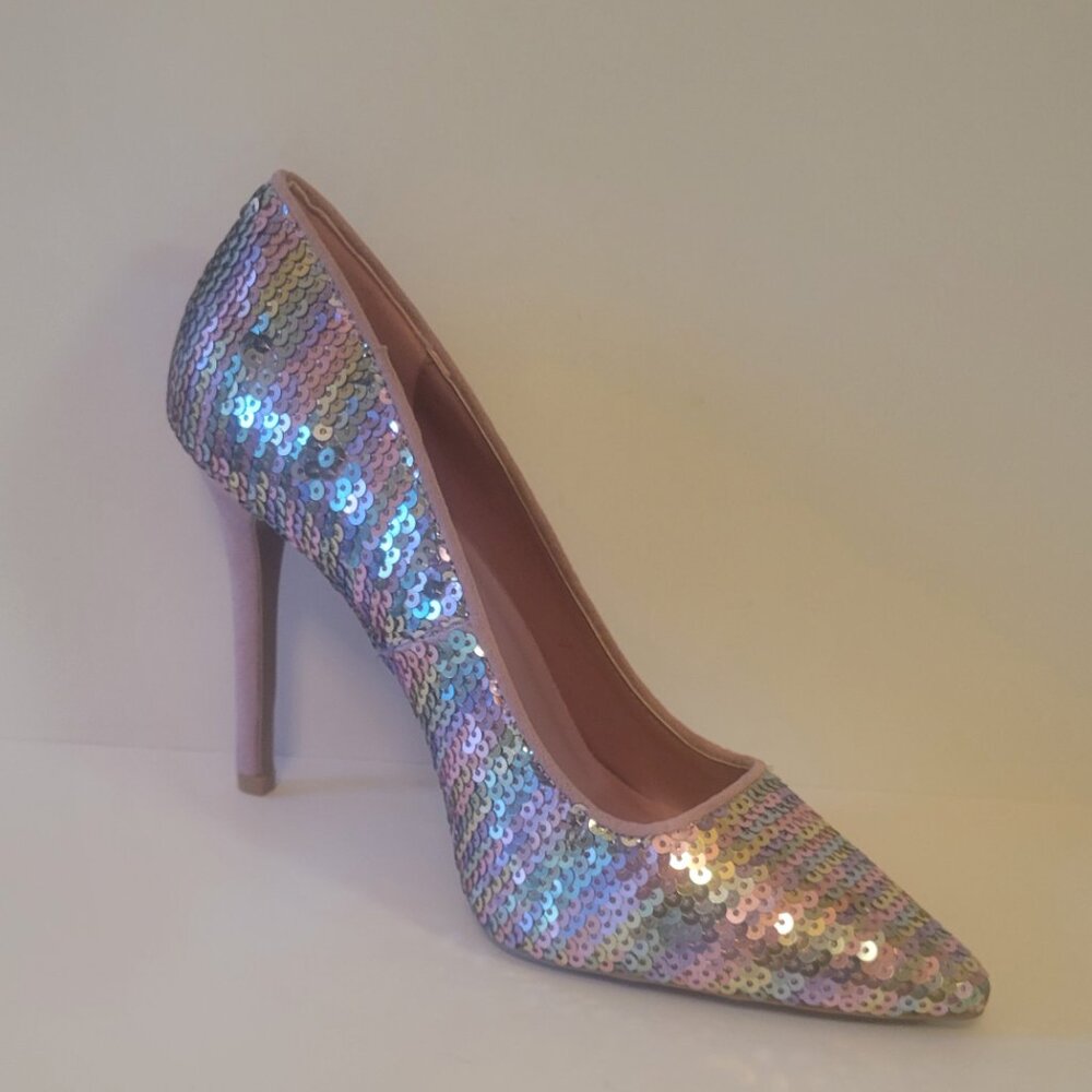 Women's Multicolor Sequin Stiletto Heels
